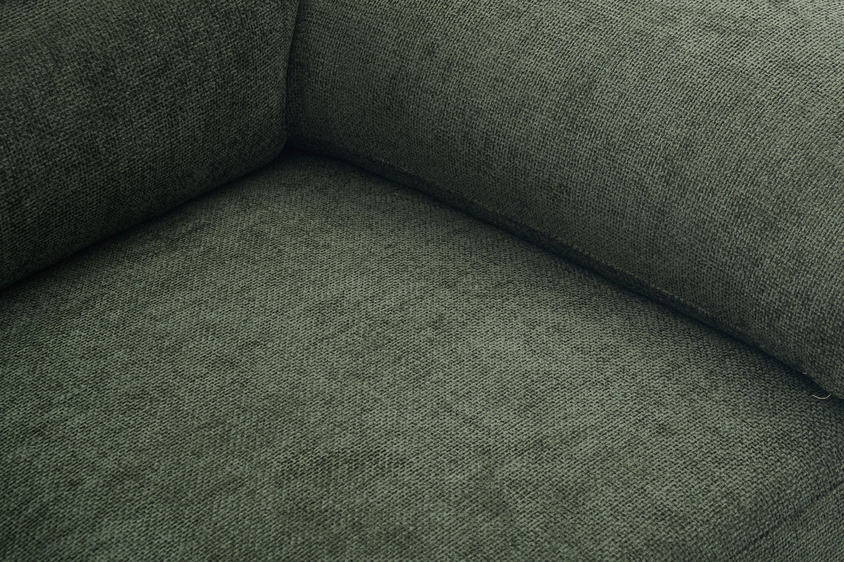 Green Chenille Fabric 2 Seater Sofa LINCOLN