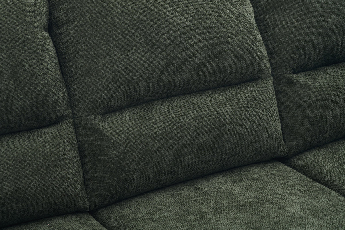 Green Chenille Fabric 3 Seater Sofa LINCOLN