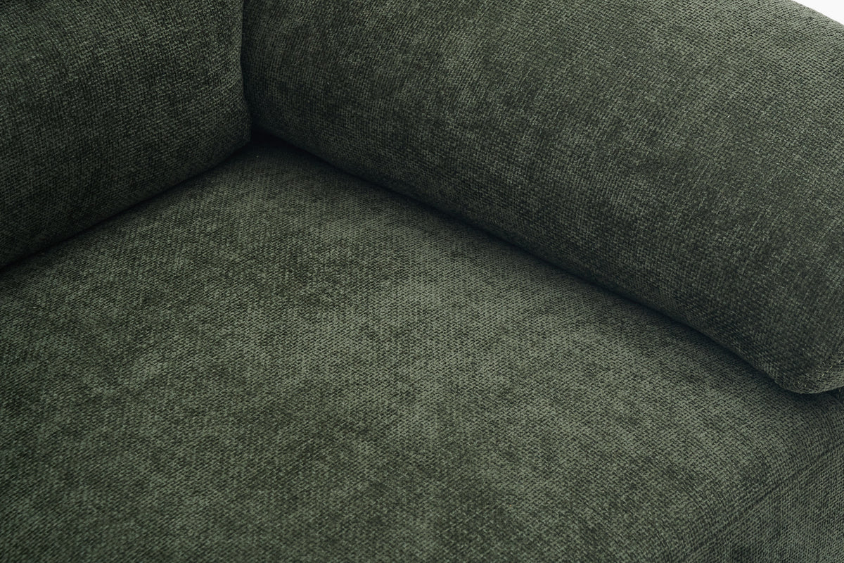 Green Chenille Fabric 3 Seater Sofa LINCOLN