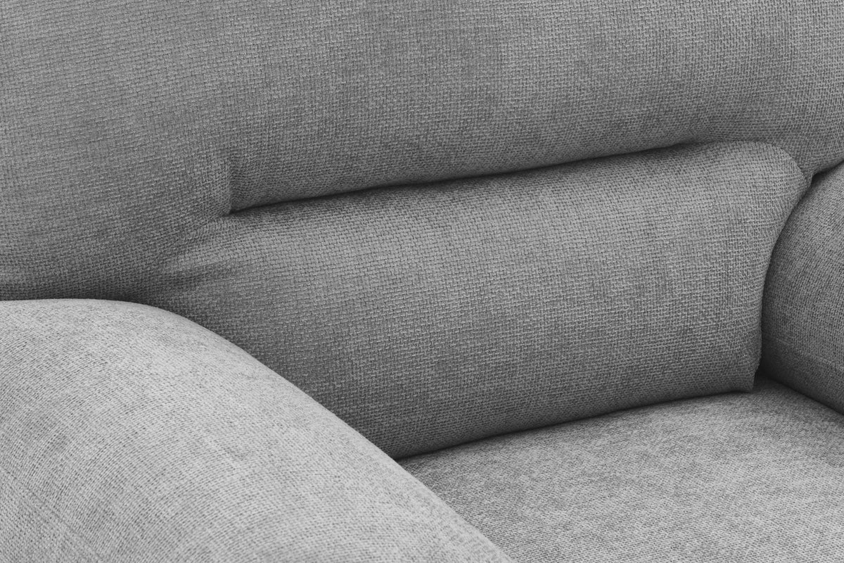 Grey Chenille Fabric 1 Seater Sofa LINCOLN