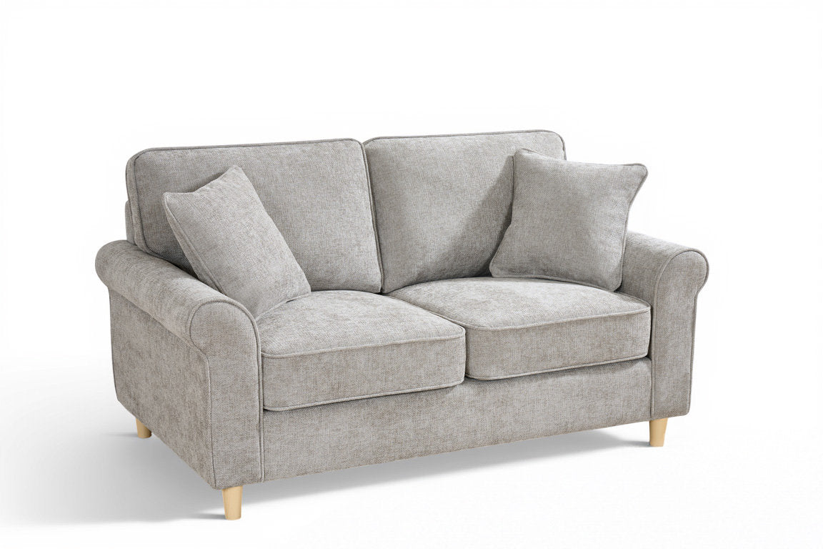 Grey Chenille Fabric 2 Seater Sofa FREDDIE