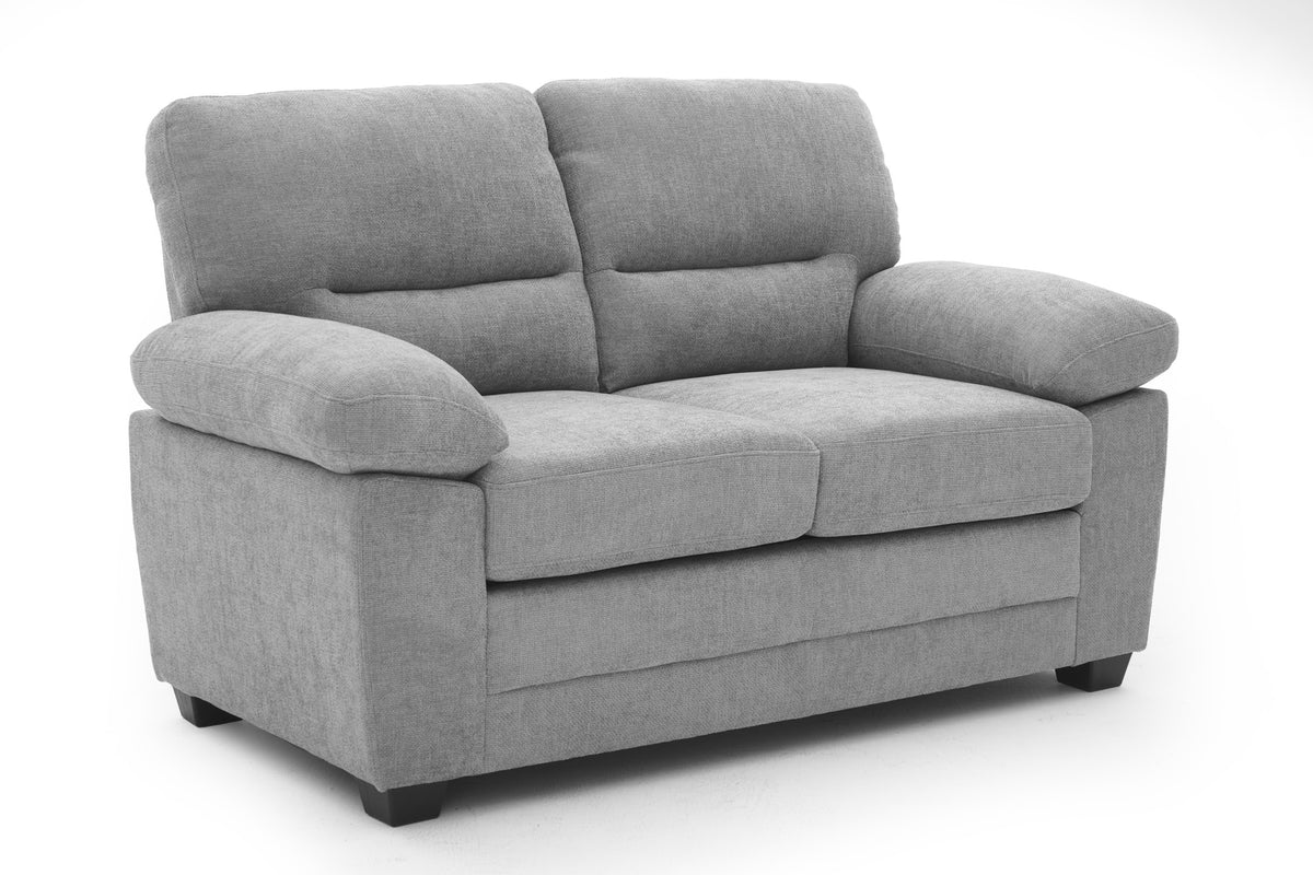 Grey Chenille Fabric 2 Seater Sofa LINCOLN
