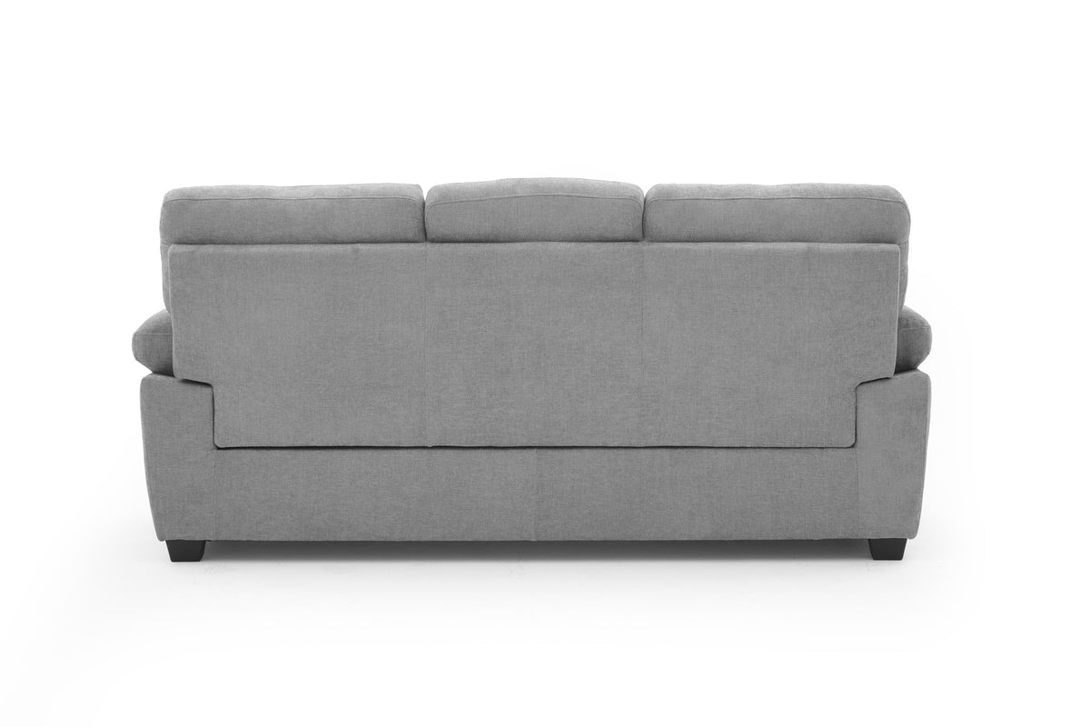 Grey Chenille Fabric 3 Seater Sofa LINCOLN