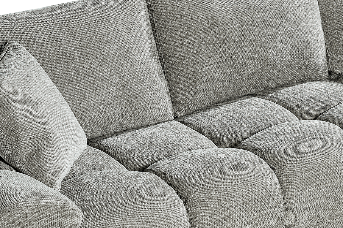 Grey Chenille Fabric 2C1 Corner Sofa JACK