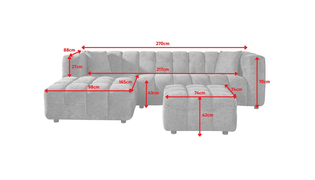 Product dimensions diagram