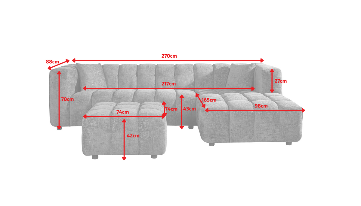 Product dimensions diagram