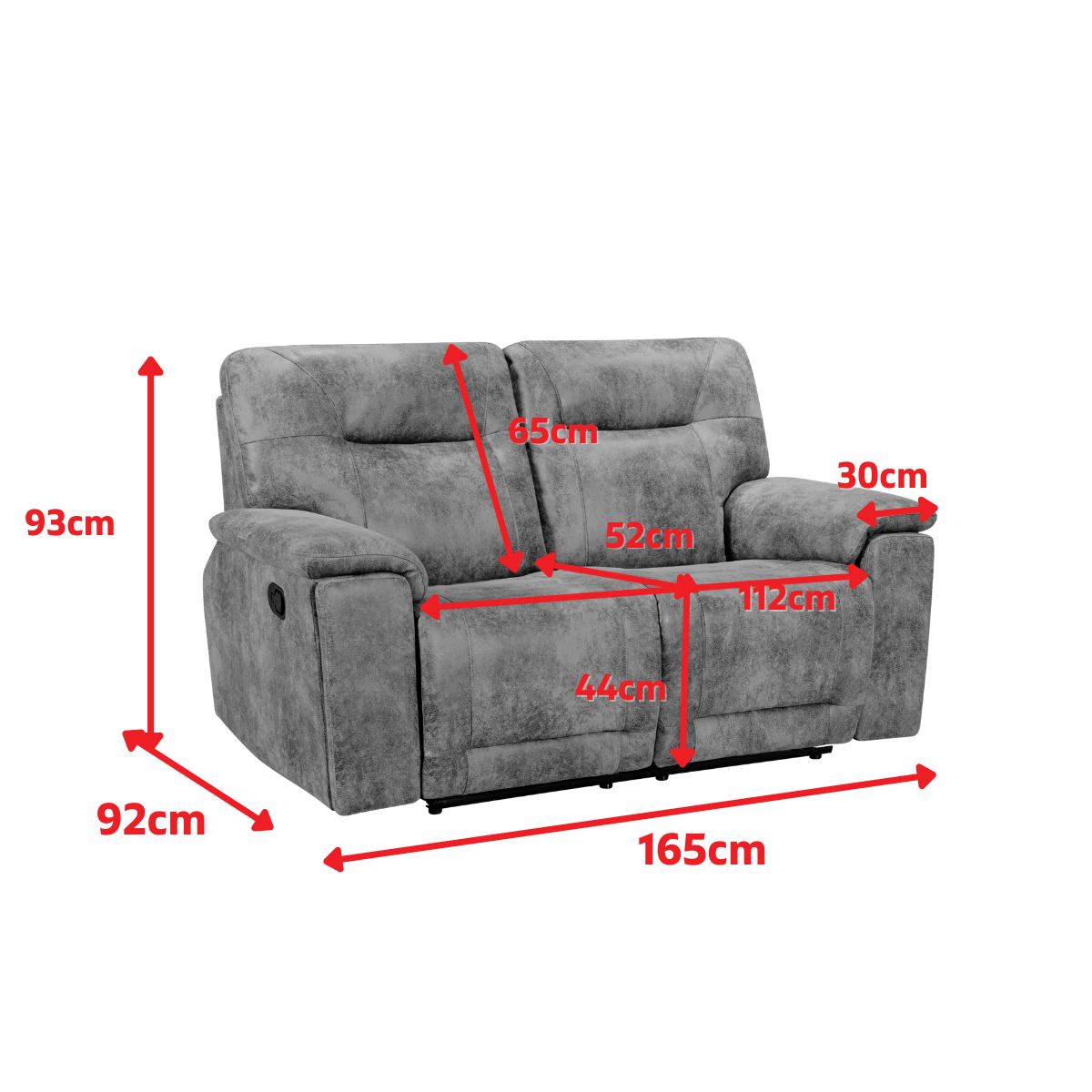 Product dimensions diagram