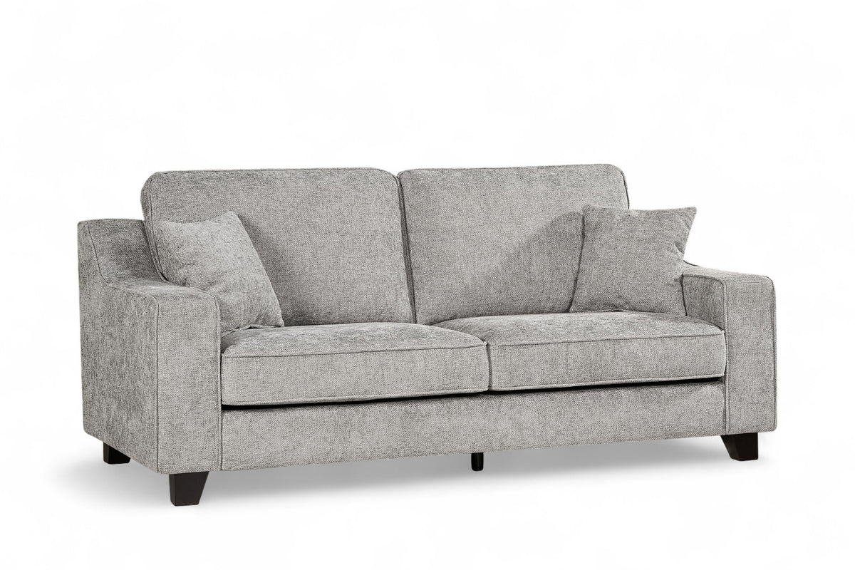 Grey Chenille Fabric 3 Seater Sofa NATHAN