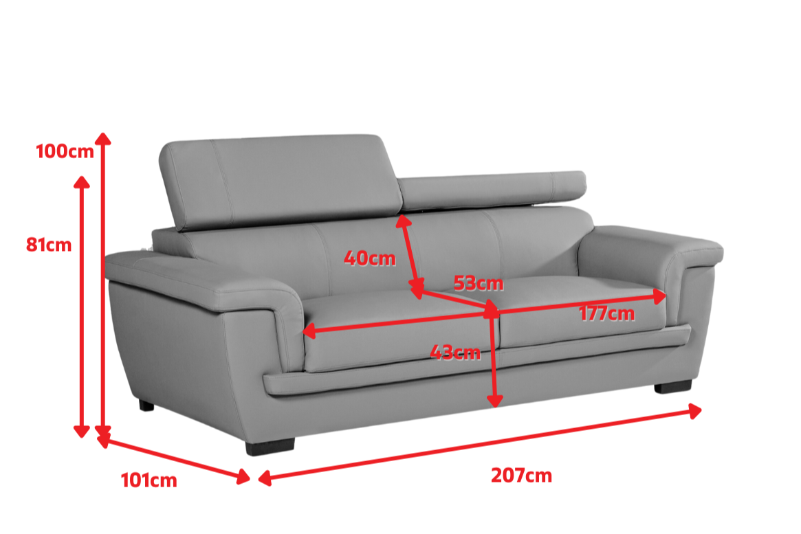 Product dimensions diagram