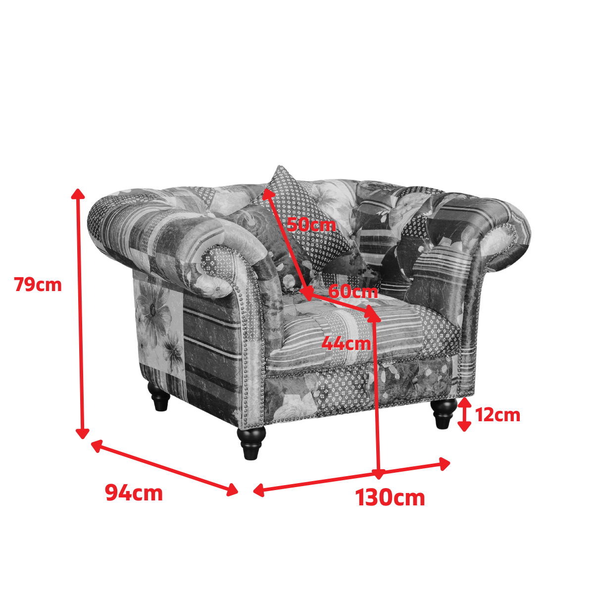 Product dimensions diagram