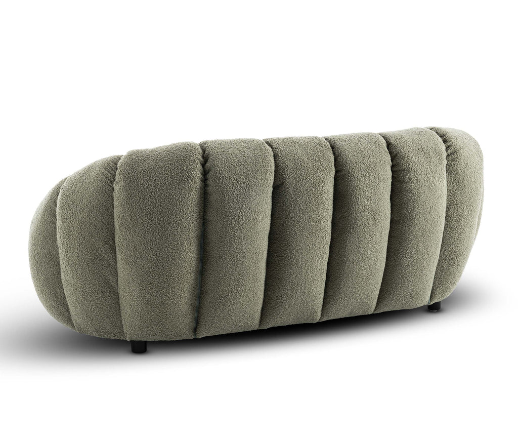 Teddy Boucle Fabric Sage Green Atrani 2 Seater Sofa