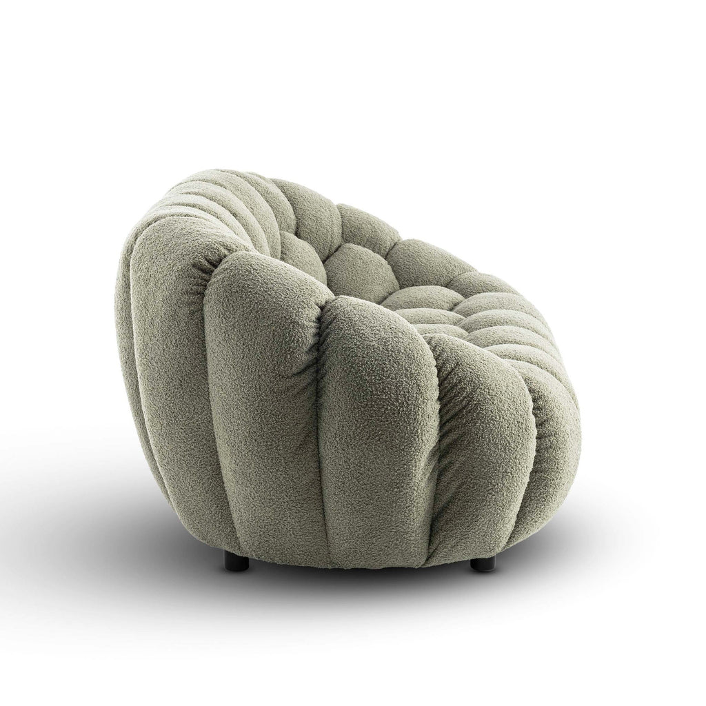 Teddy Boucle Fabric Sage Green Atrani 2 Seater Sofa