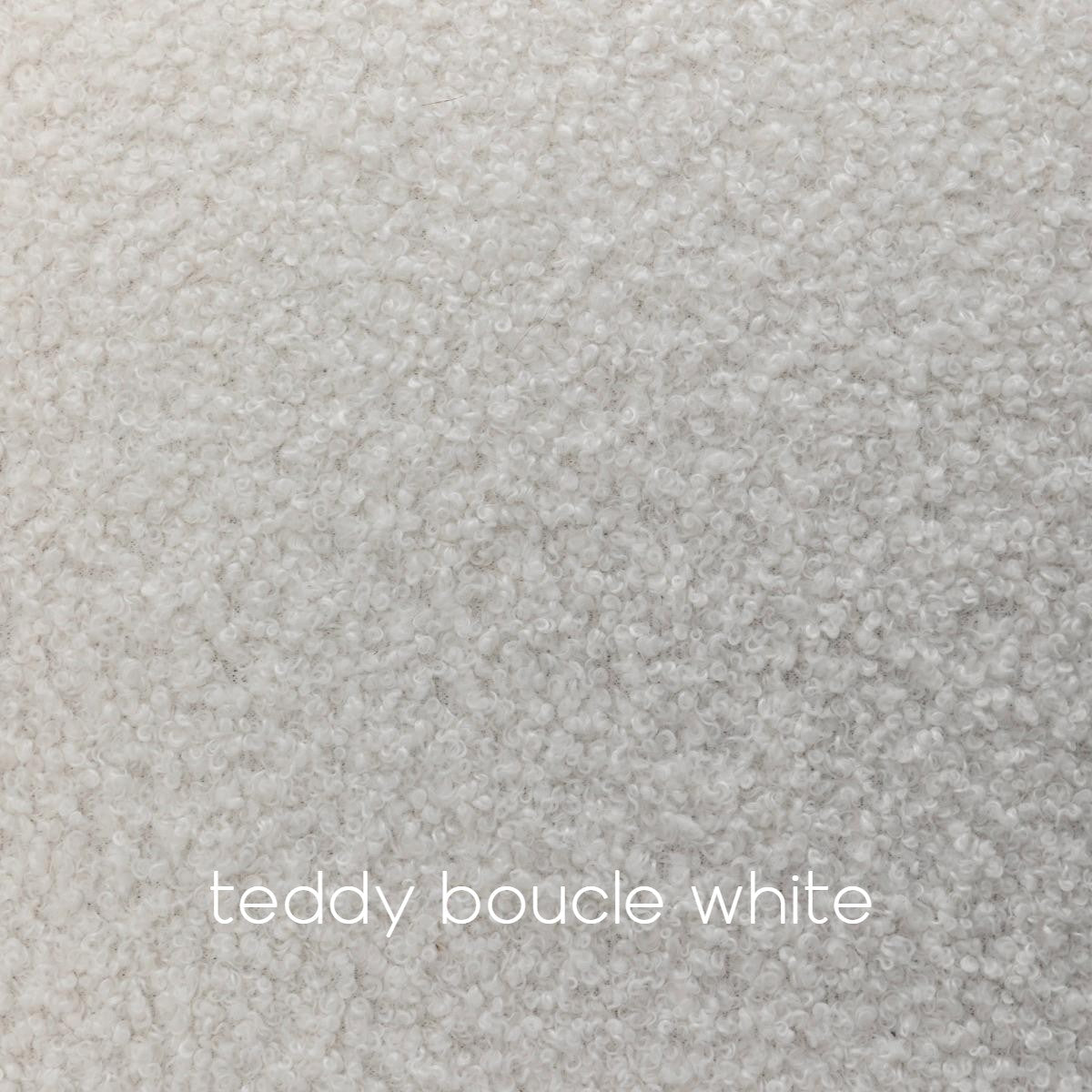 Teddy Boucle Fabric White Sample Swatch