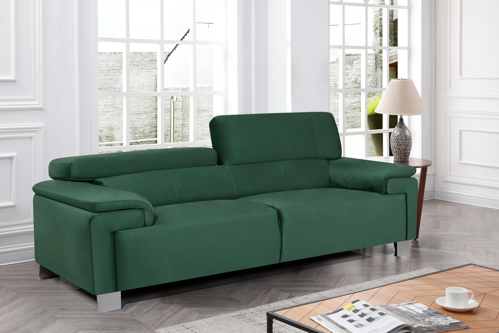 Velvet Emerald Green Livorno 3 Seater Sofa
