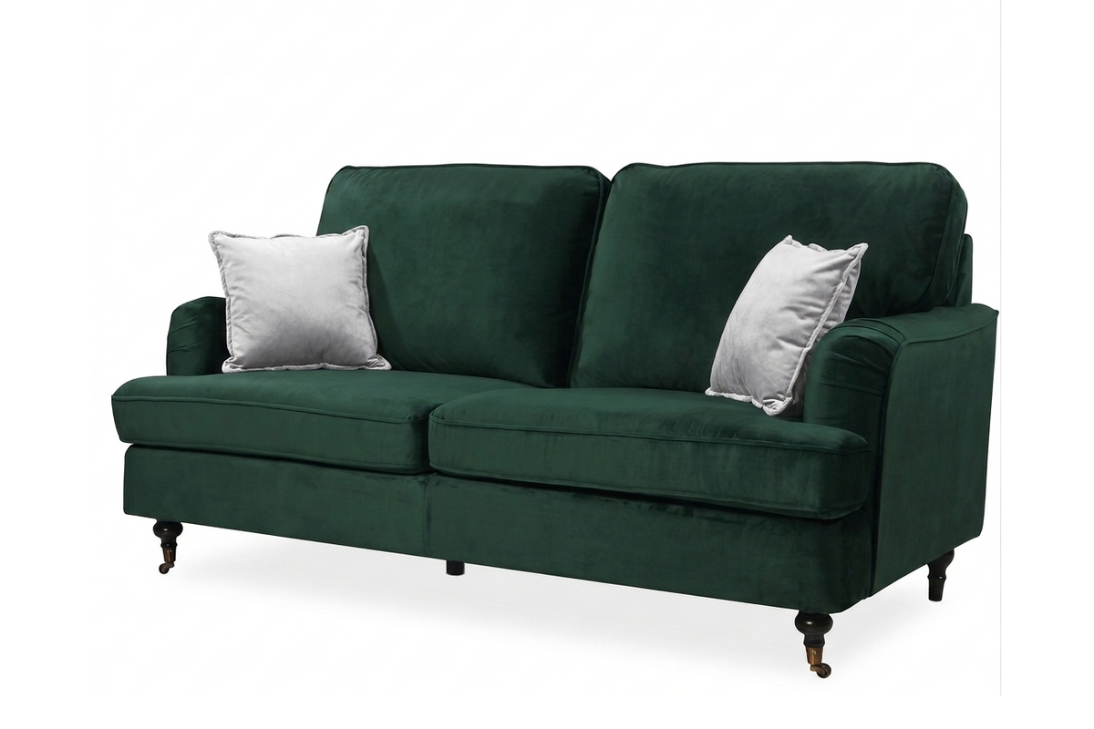 Velvet Bottle Green 3 Seater Bella Sofa ASTBURY