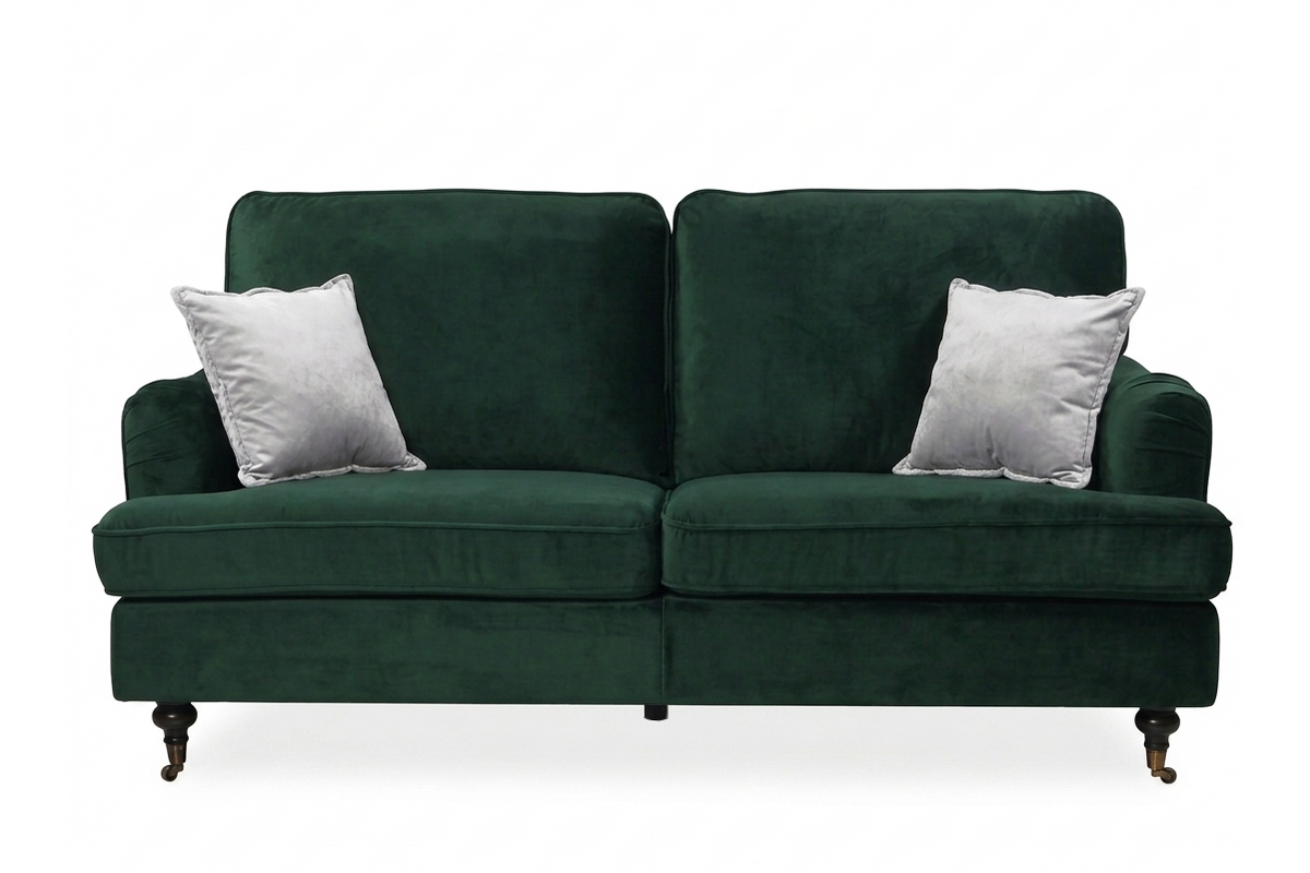 Velvet Bottle Green 3 Seater Bella Sofa ASTBURY