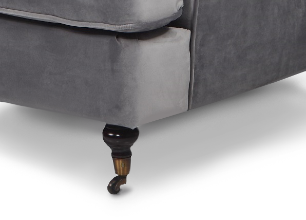 Velvet Grey 1 Seater Bella Sofa ASTBURY