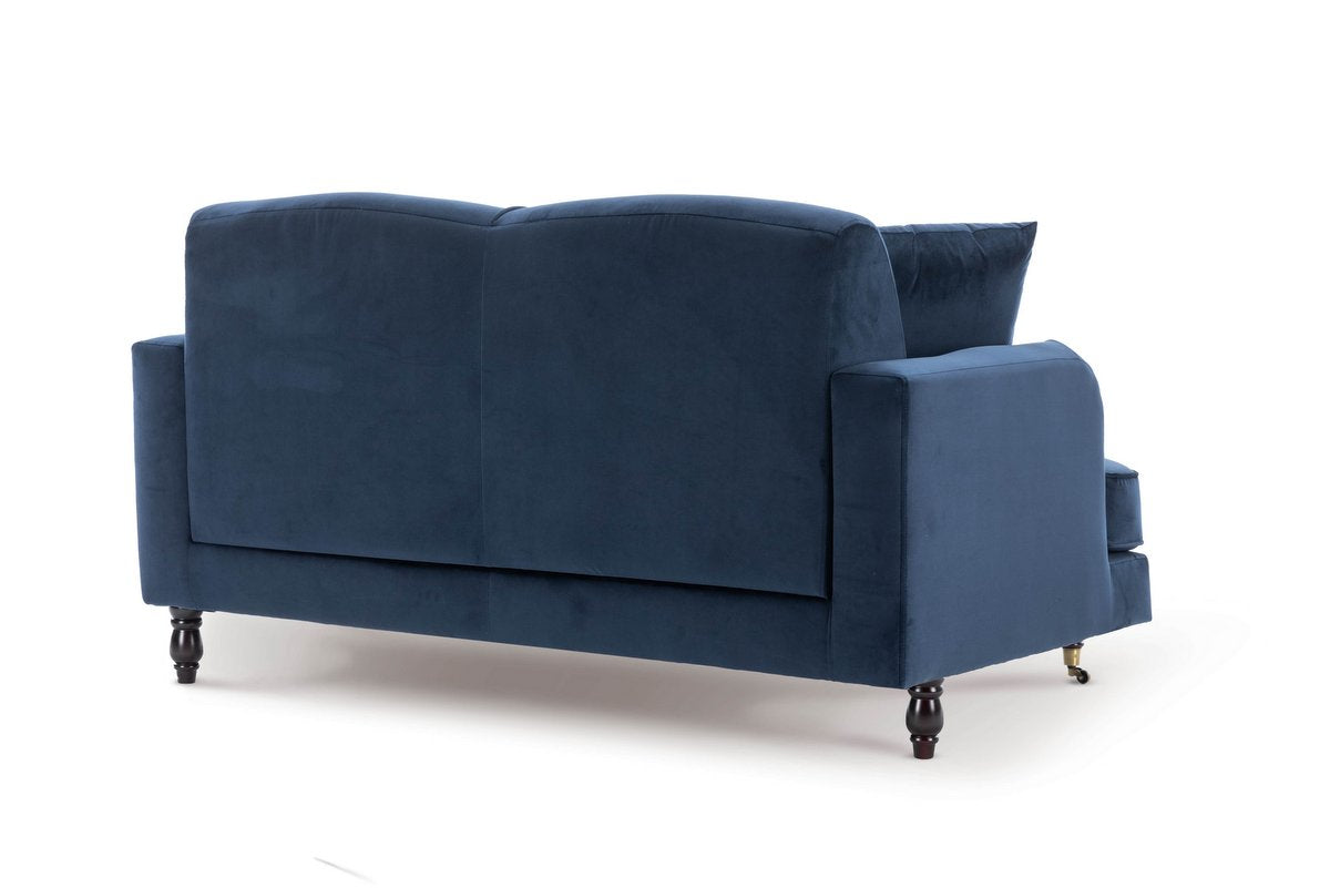 Velvet Navy Blue 2 Seater Sofa ASHTON