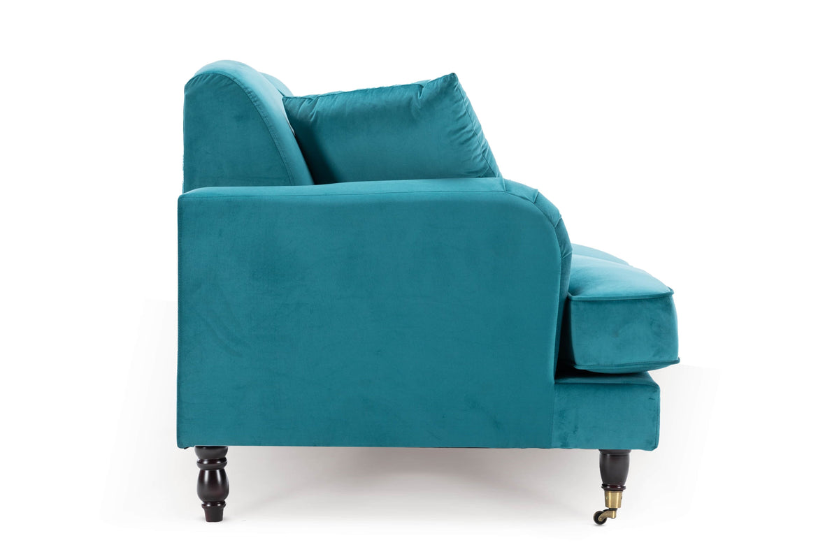 Velvet Teal 2 Seater Sofa ASHTON