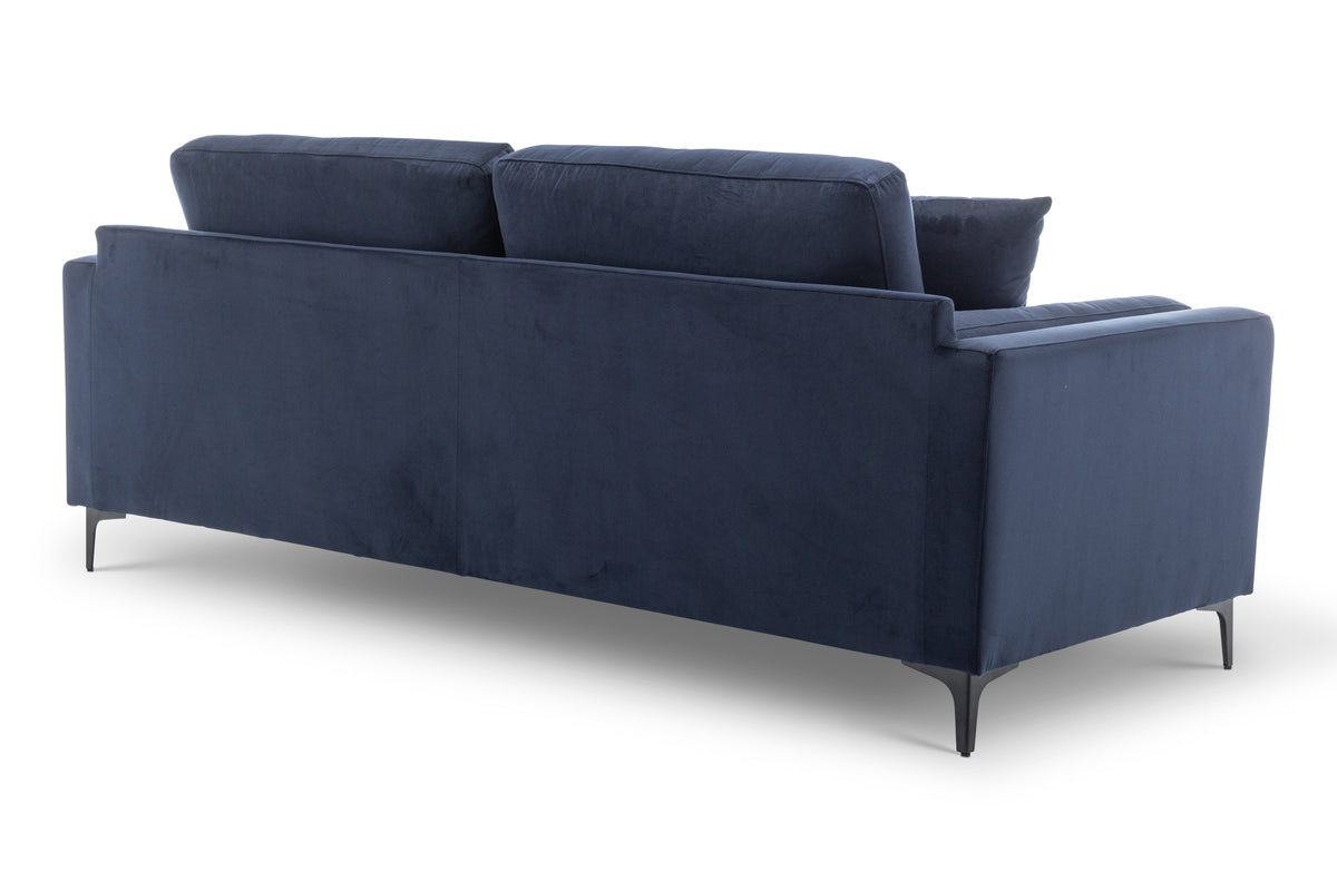 Velvet Navy Blue 3 Seater Sofa MARGHERA