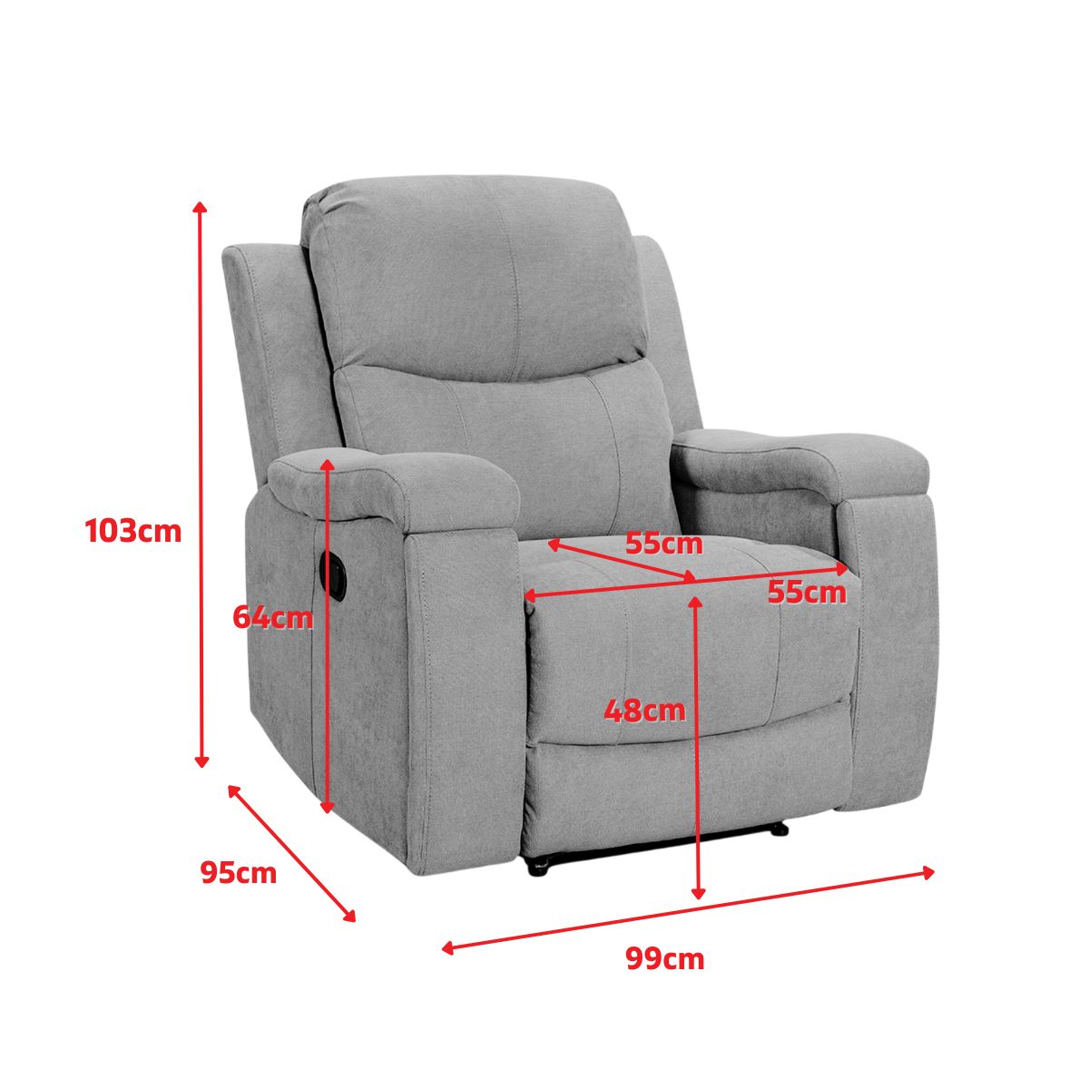 Product dimensions diagram