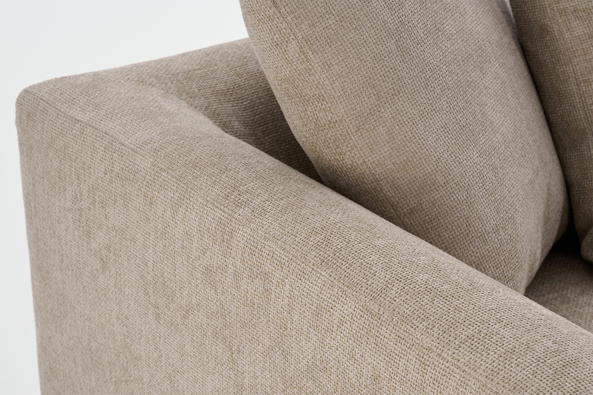 Beige Chenille 2C1 Corner Sofa with Chaise CHLOE