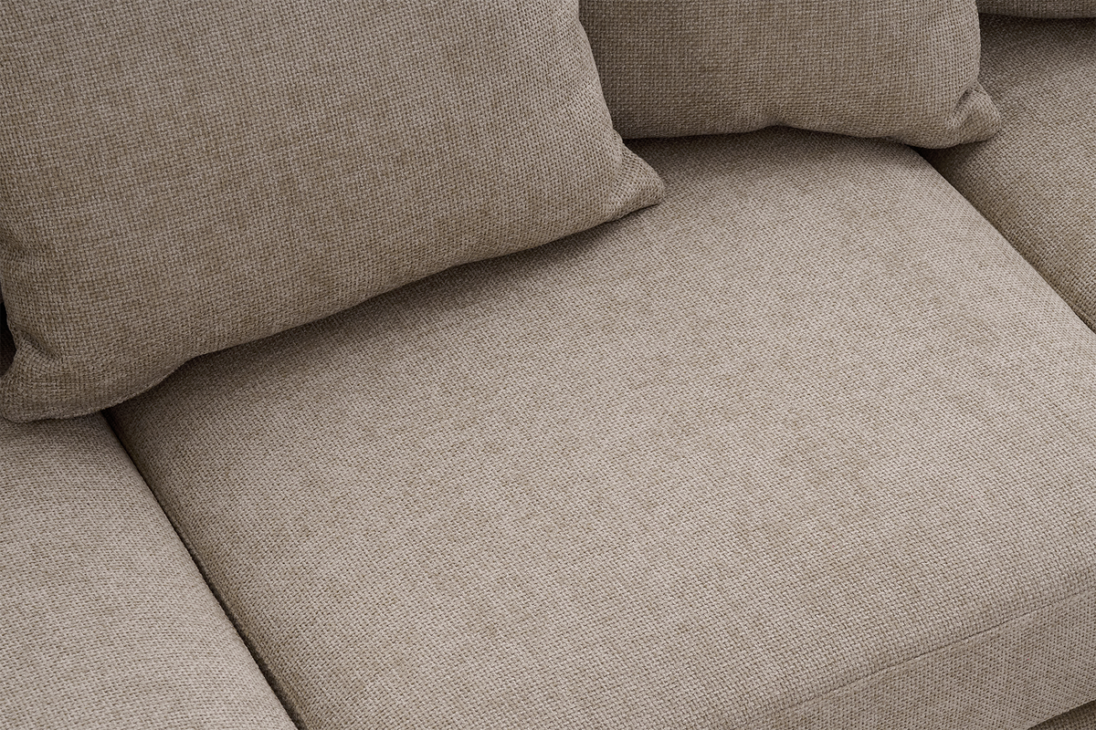 Beige Chenille 2C1 Corner Sofa with Chaise CHLOE
