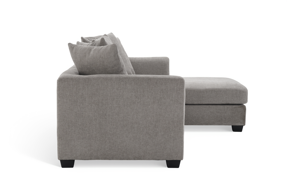 Grey Chenille 2C1 Corner Sofa with Chaise CHLOE