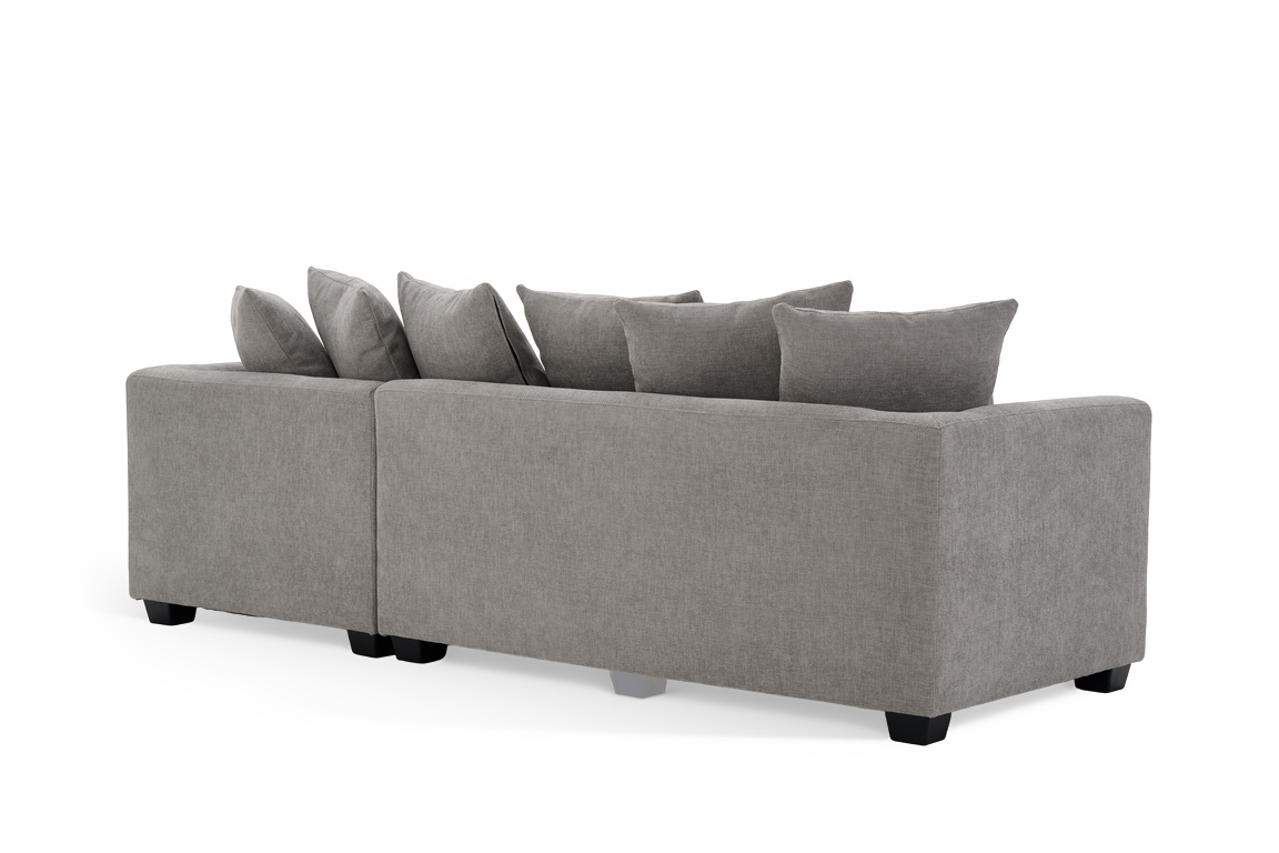 Grey Chenille 2C1 Corner Sofa with Chaise CHLOE