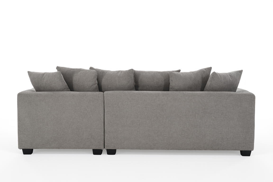 Grey Chenille 2C1 Corner Sofa with Chaise CHLOE