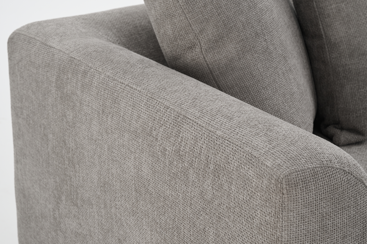 Grey Chenille 2C1 Corner Sofa with Chaise CHLOE