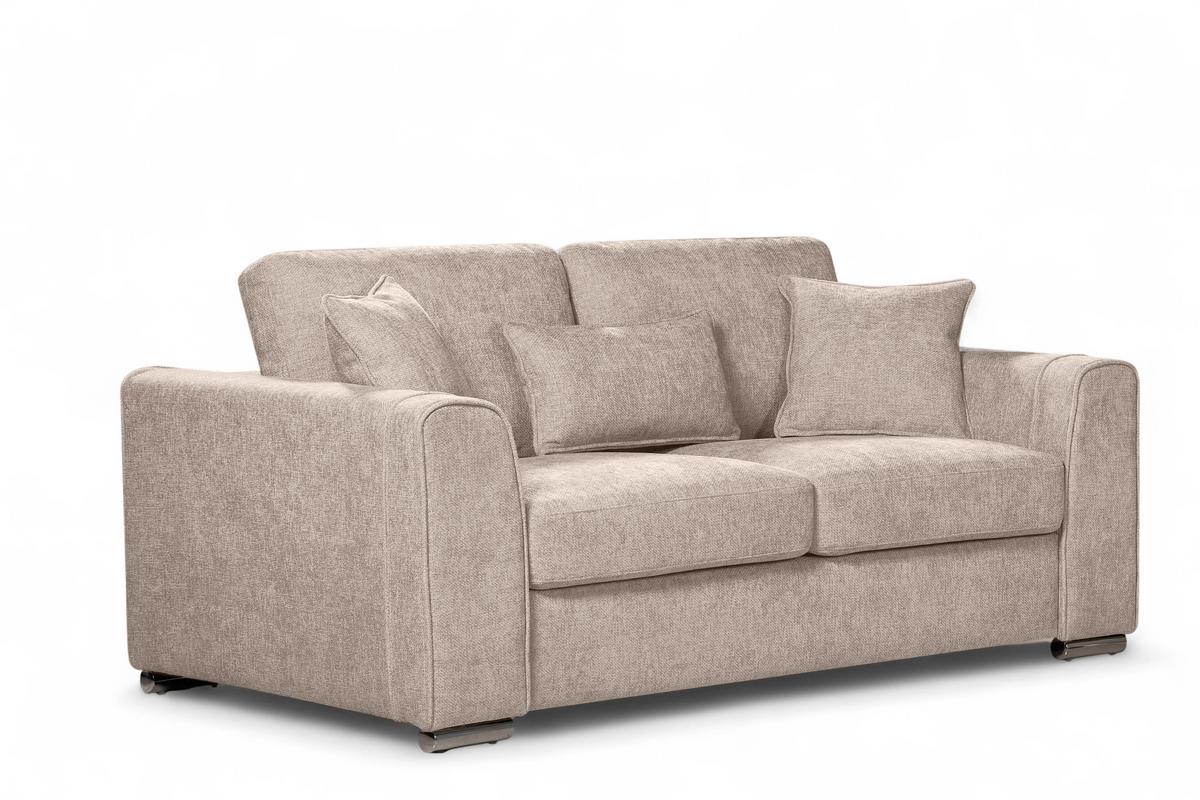 2 seater sofa upholstered in woven chenille