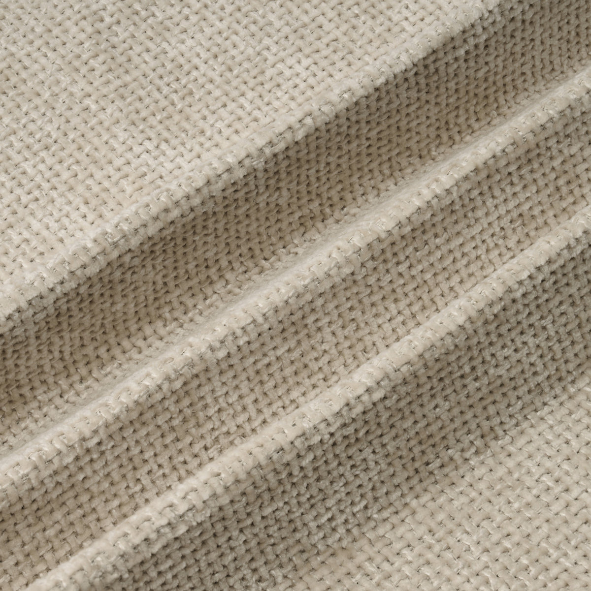 Light Beige Chenille Fabric Swatch BREEZE