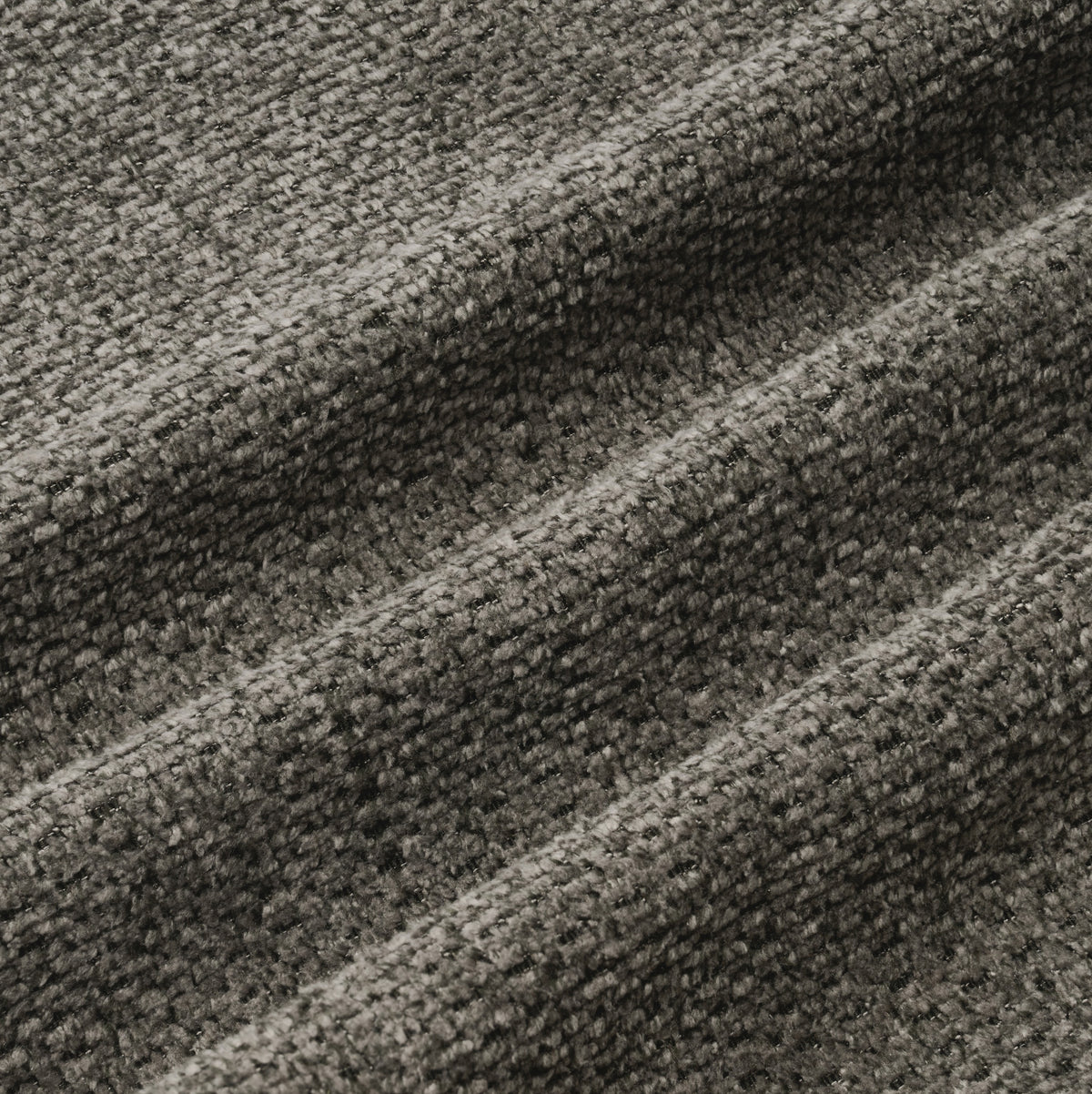 Grey Chenille Fabric Swatch BREEZE