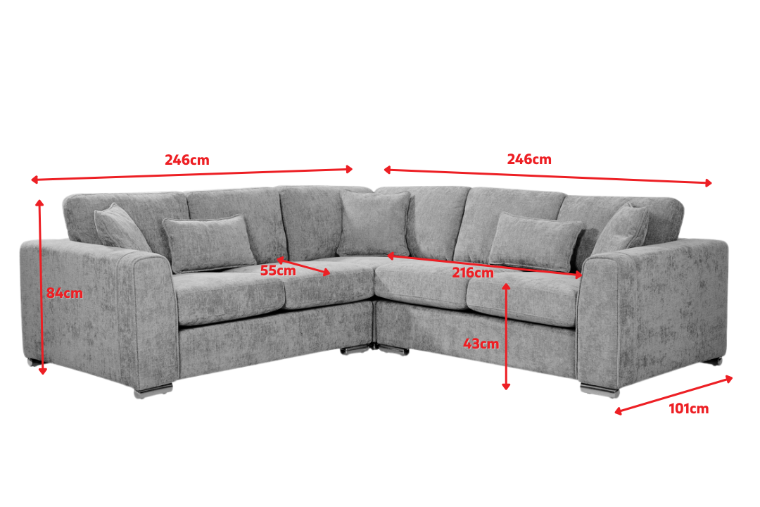 Product dimensions diagram