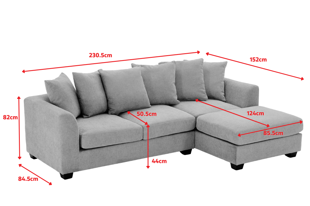 Product dimensions diagram