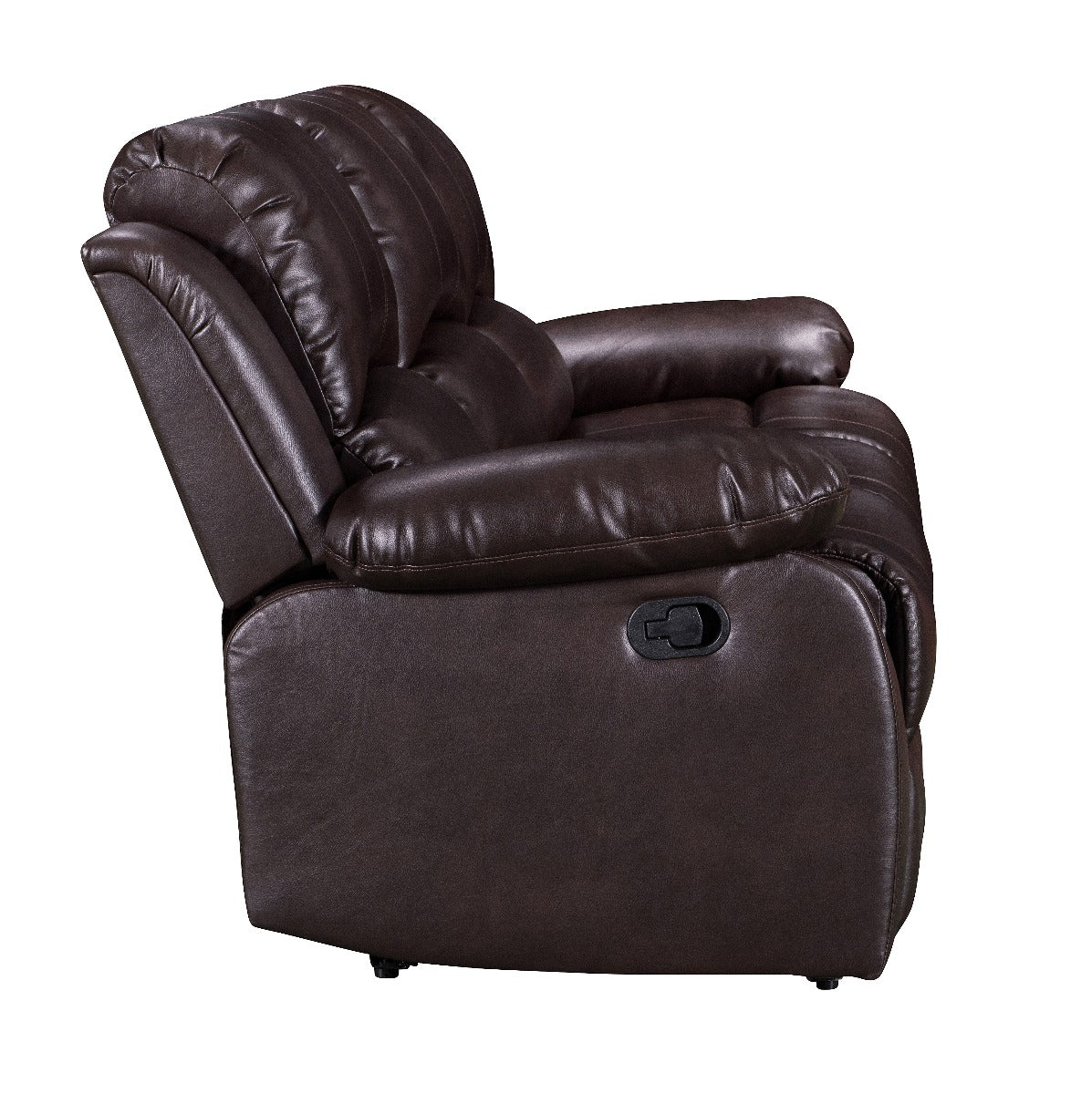 Faux Leather Brown 3 + 1 Seater Manual Recliner Sofa Set VALENCIA