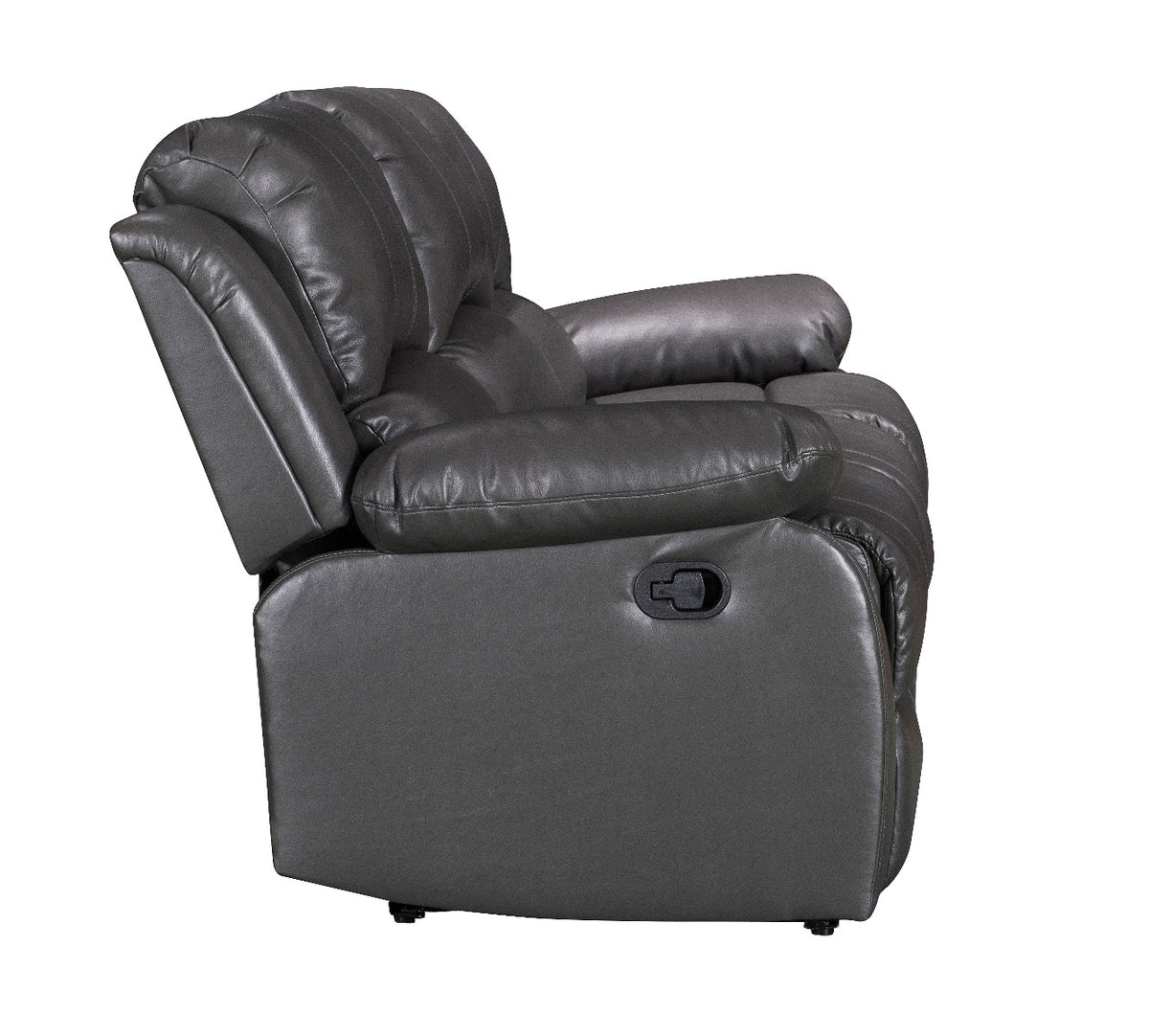Faux Leather Grey 3 + 1 Seater Manual Recliner Sofa Set VALENCIA