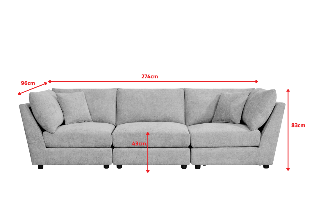 Product dimensions diagram