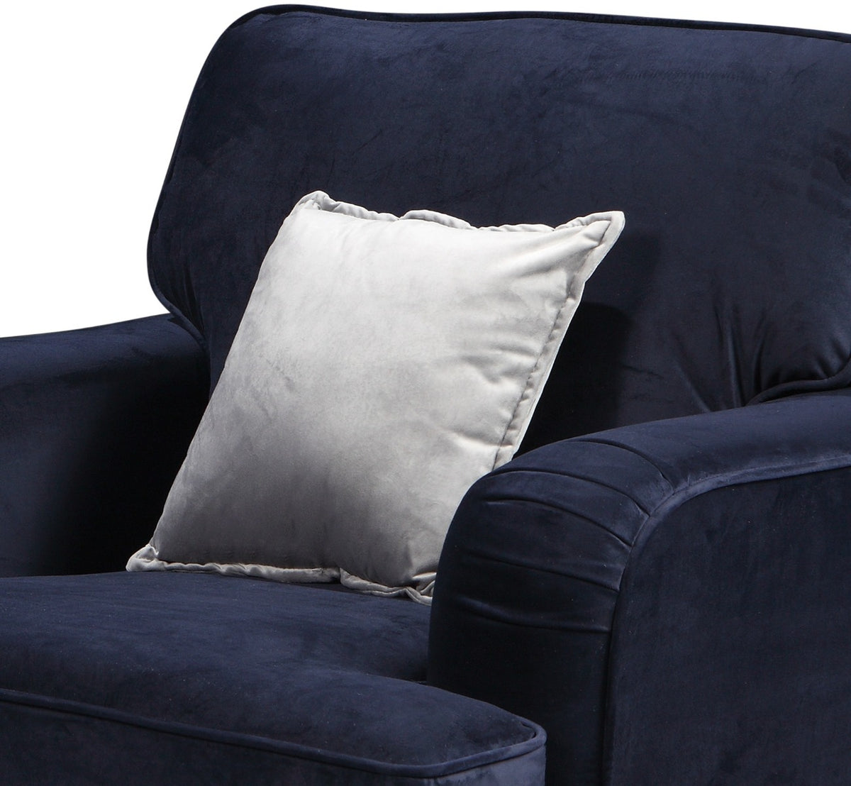Velvet Navy Blue 1 Seater Bella Sofa ASTBURY
