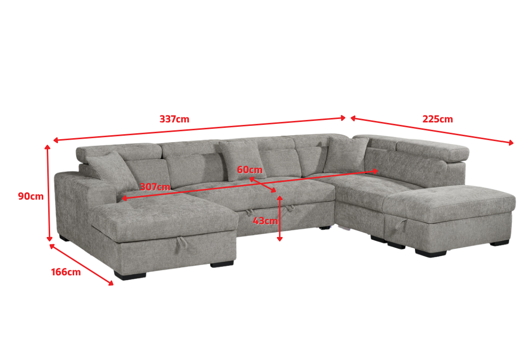 Product dimensions diagram