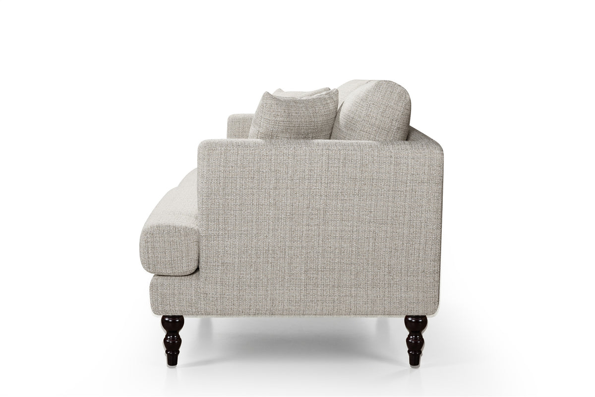 Stone Grey Chenille Fabric 2 Seater Sofa RAVELLO