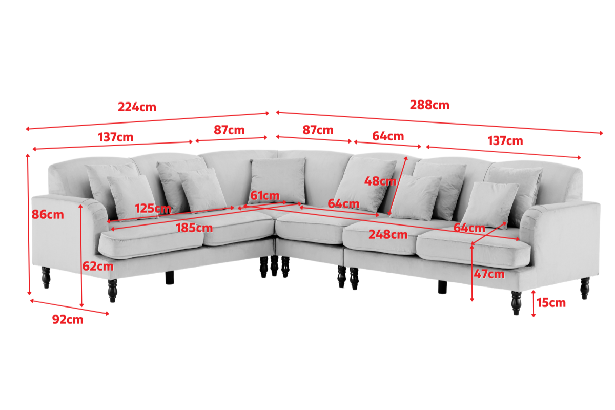 Product dimensions diagram
