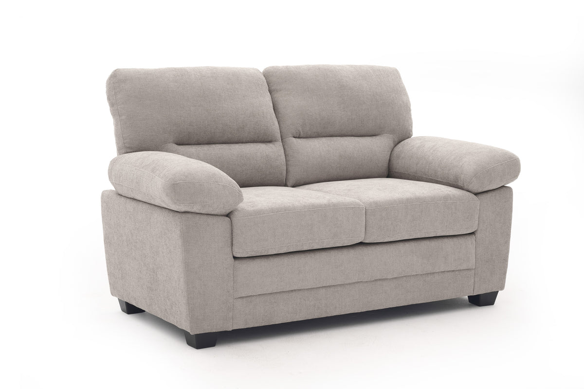 Beige Chenille Fabric 2 Seater Sofa LINCOLN