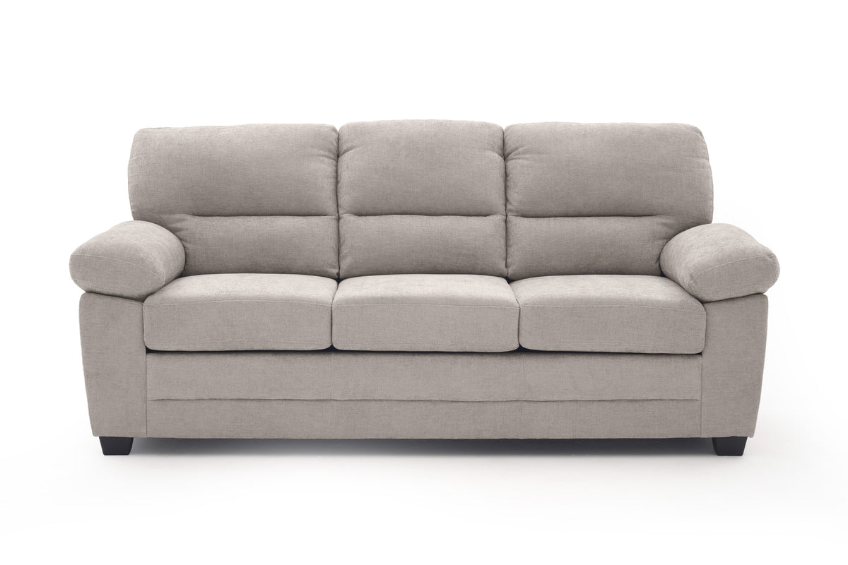 Beige Chenille Fabric 3 Seater Sofa LINCOLN
