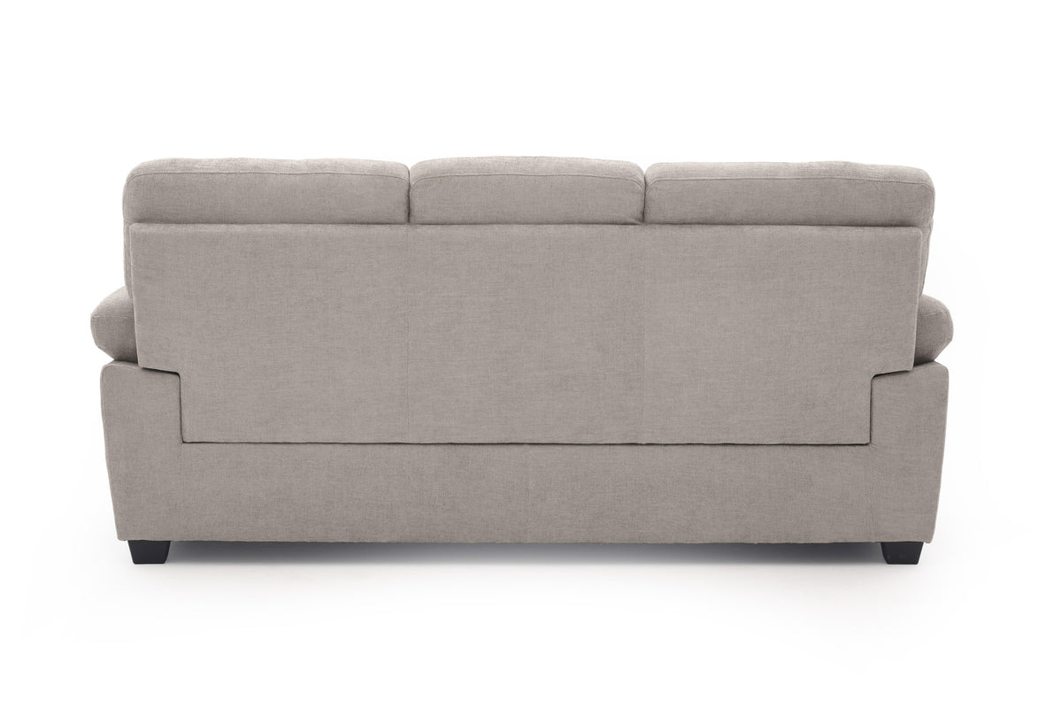 Beige Chenille Fabric 3 Seater Sofa LINCOLN