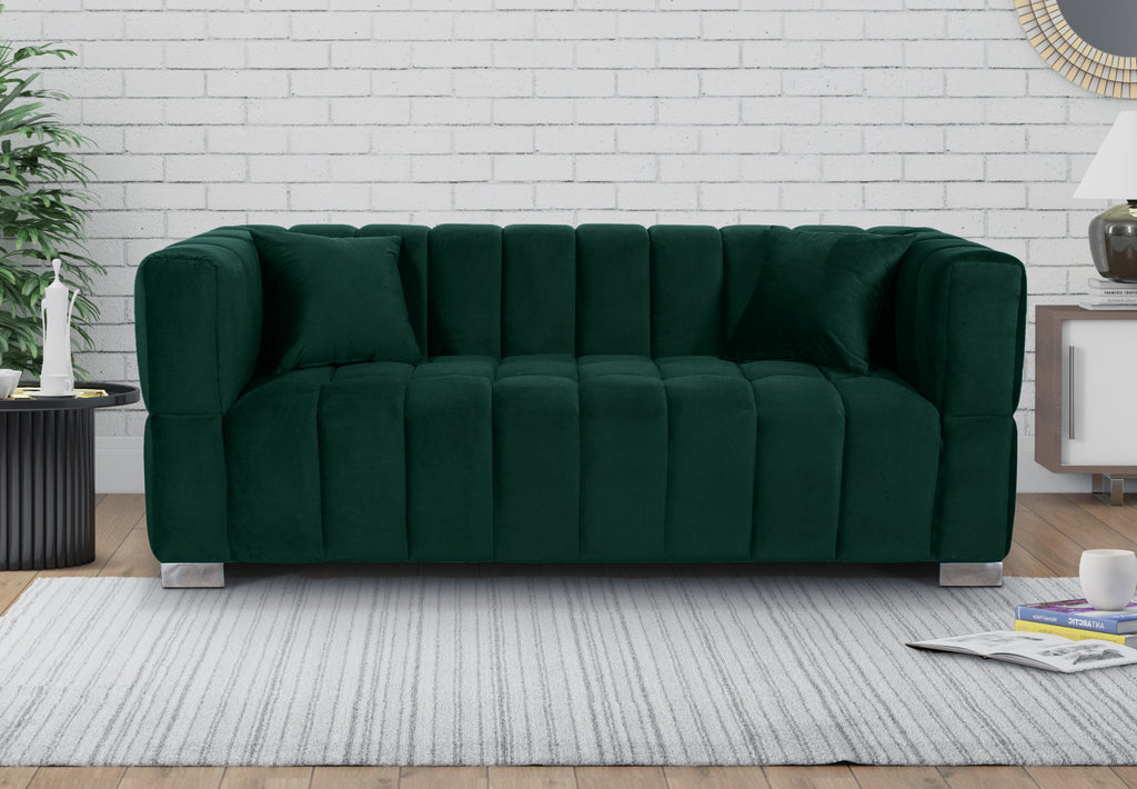 Velvet Bottle Green 3 Seater Rochford Sofa