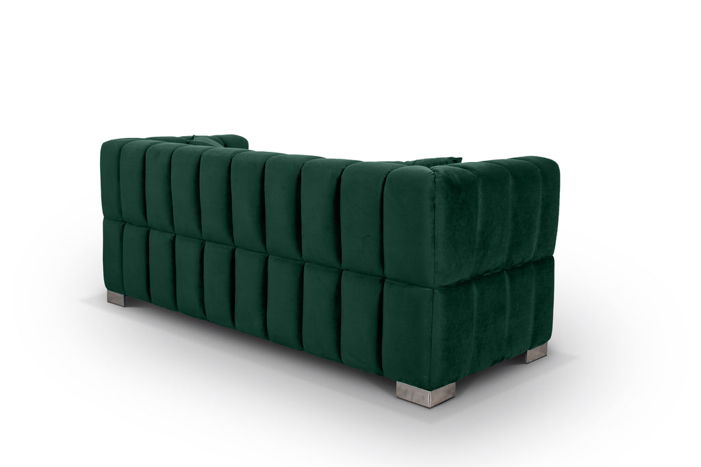 Velvet Bottle Green 3 Seater Rochford Sofa