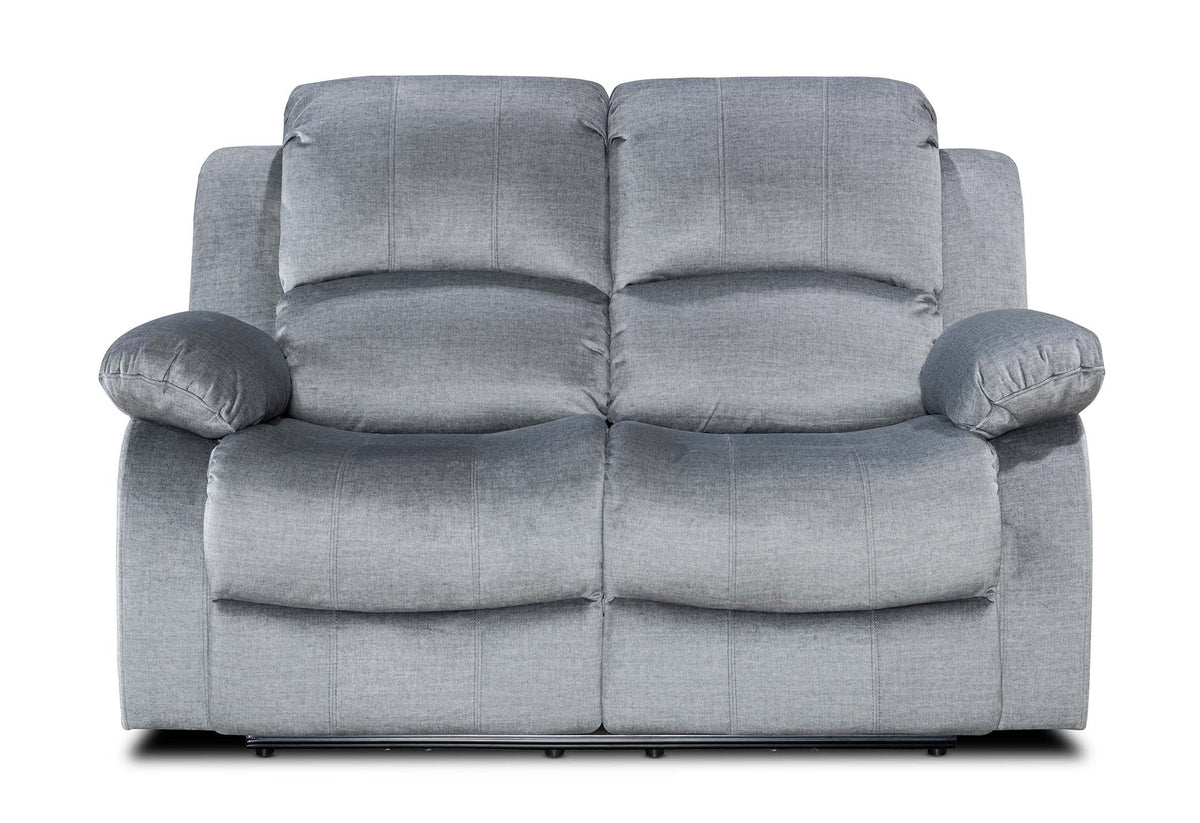 Chenille Fabric Grey 2 Seater Electric Recliner Sofa VALENCIA