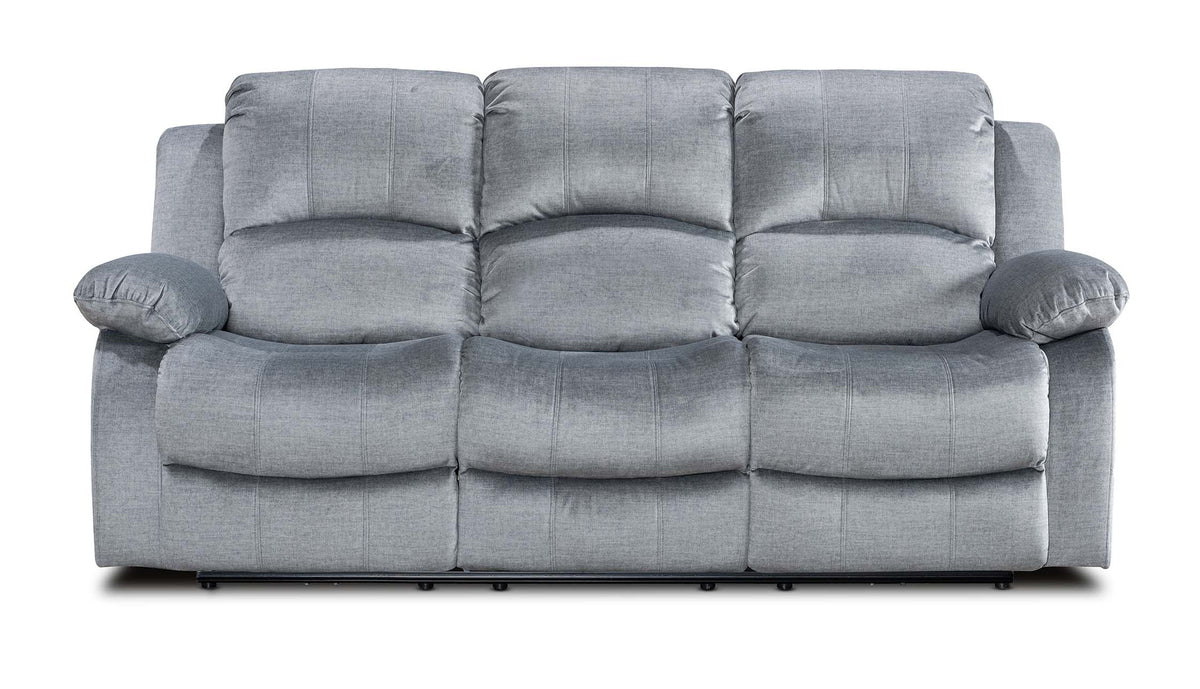 Chenille Fabric Grey 3 Seater Electric Recliner Sofa VALENCIA
